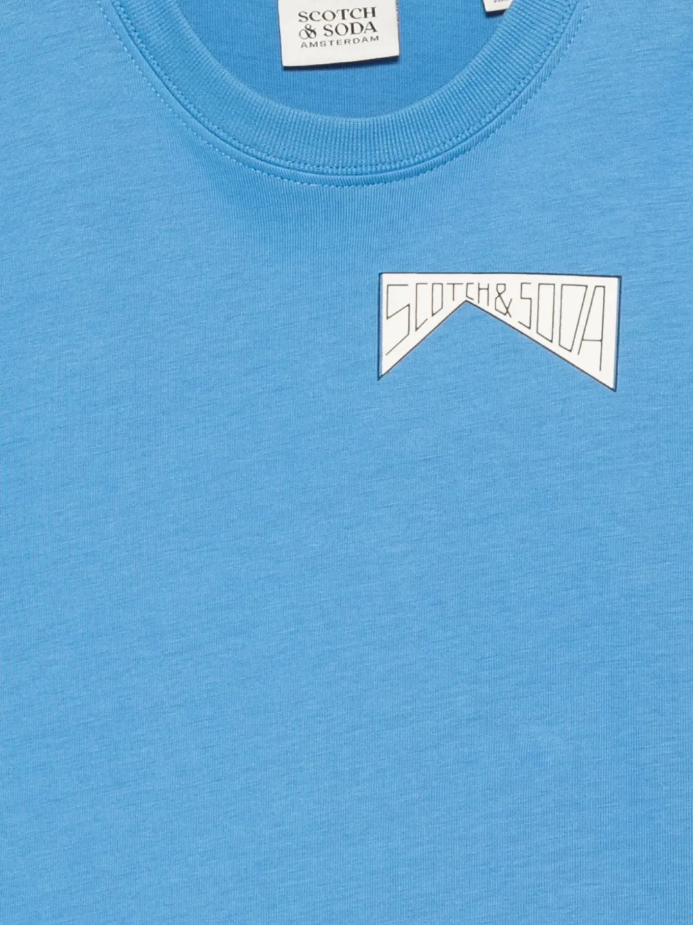 Scotch & Soda Kids T-shirt met logoprint Blauw