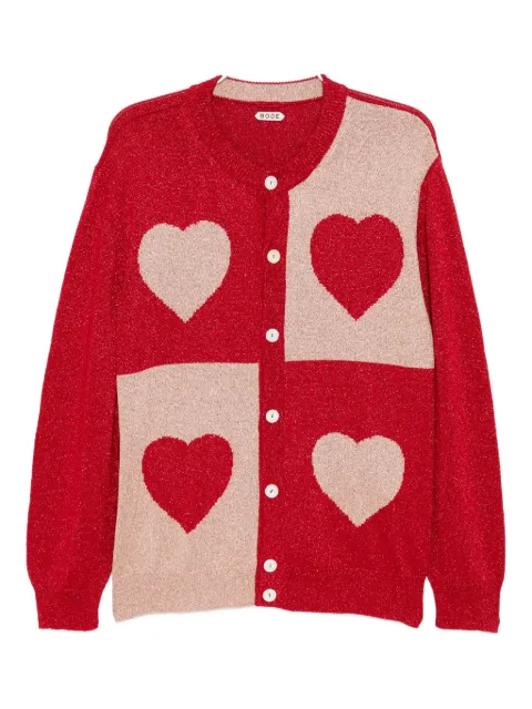 BODE lame-hearts cardigan 