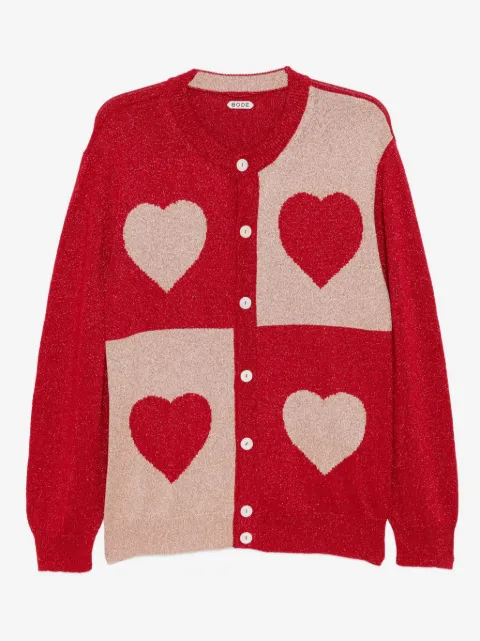 BODE lame-hearts cardigan 