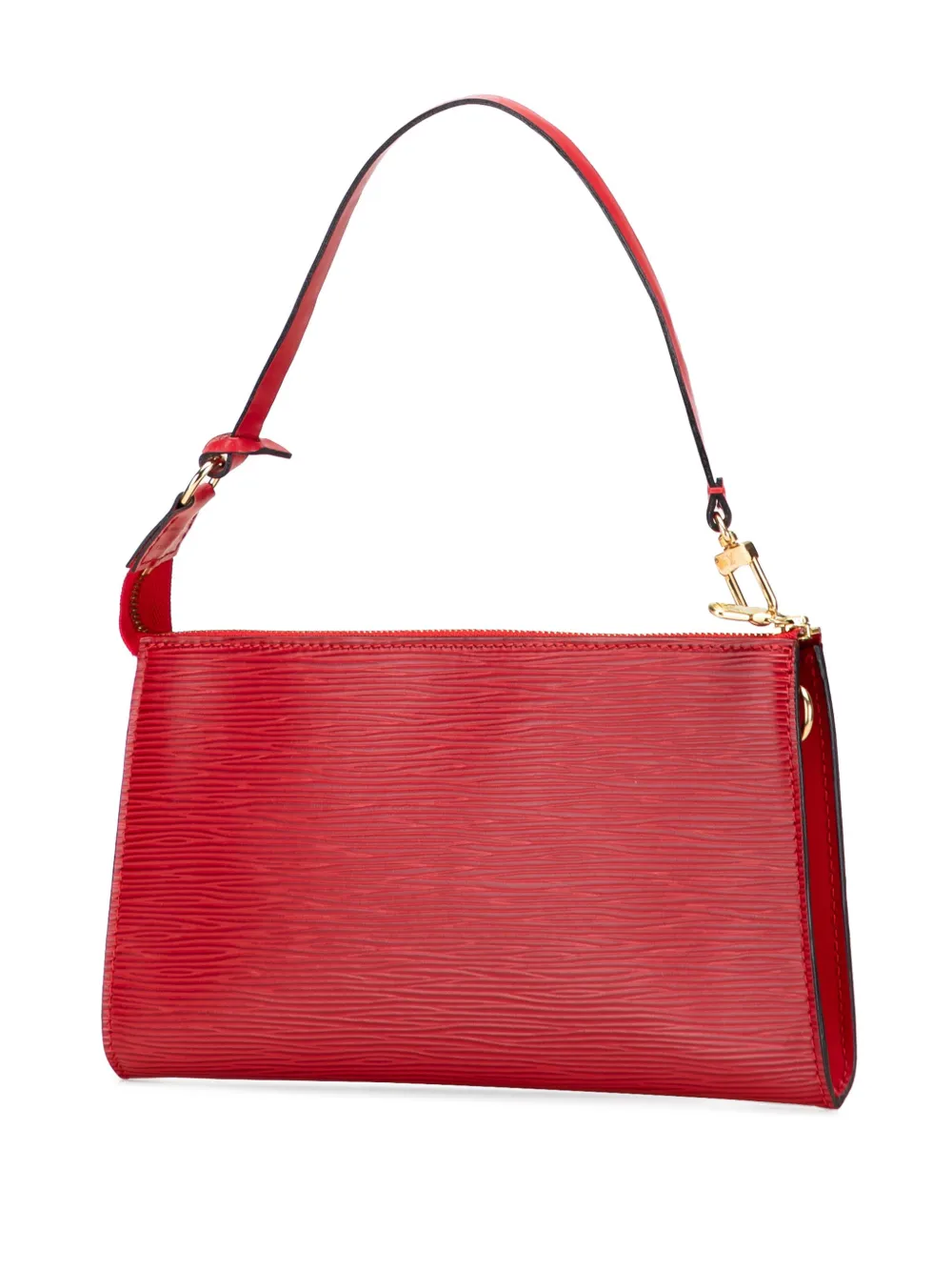 Pre-owned Louis Vuitton 1999 Epi Pochette Accessoires Shoulder Bag In Red