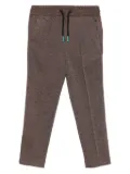 Scotch & Soda Kids textured drawstring trousers - Brown