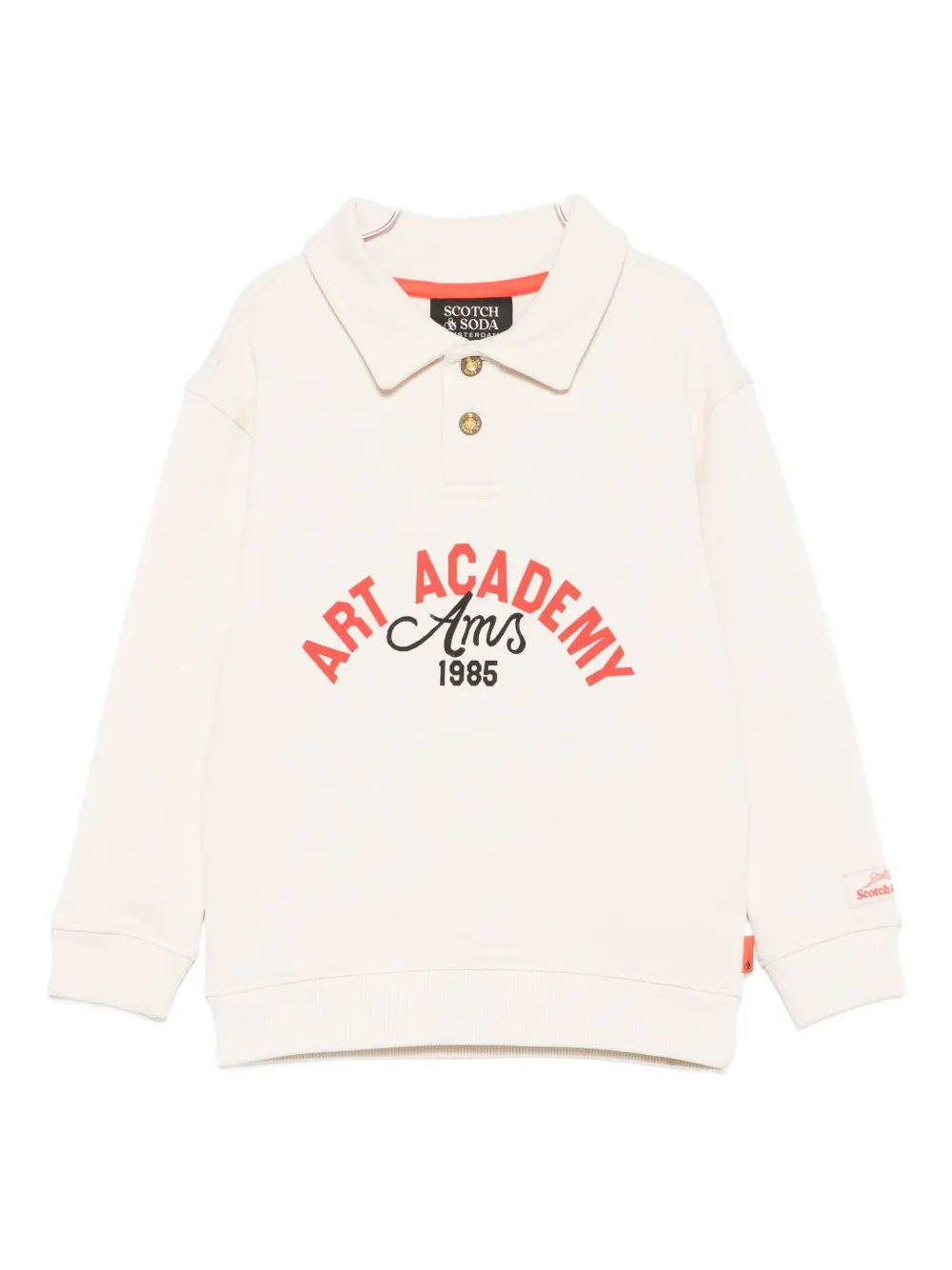 Scotch & Soda Kids' Organic Cotton Polo Shirt In White