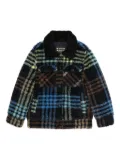 Scotch & Soda Kids checked sherpa jacket - Black