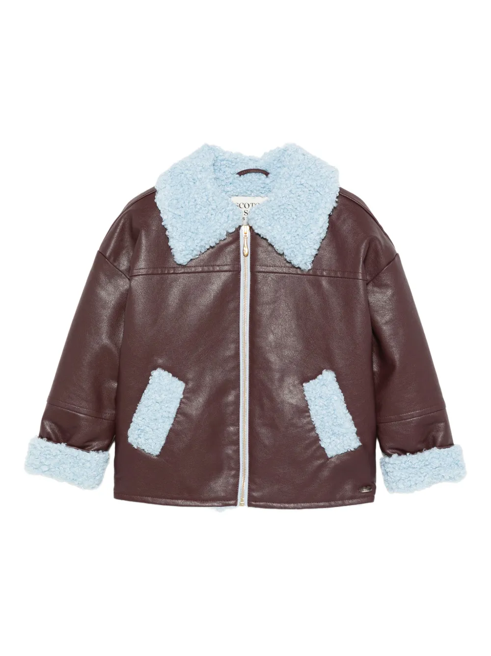 Scotch & Soda Kids ジップアップ パーカー - ブラウン Scotch & Soda Kids ジップアップ パーカー - ブラウン