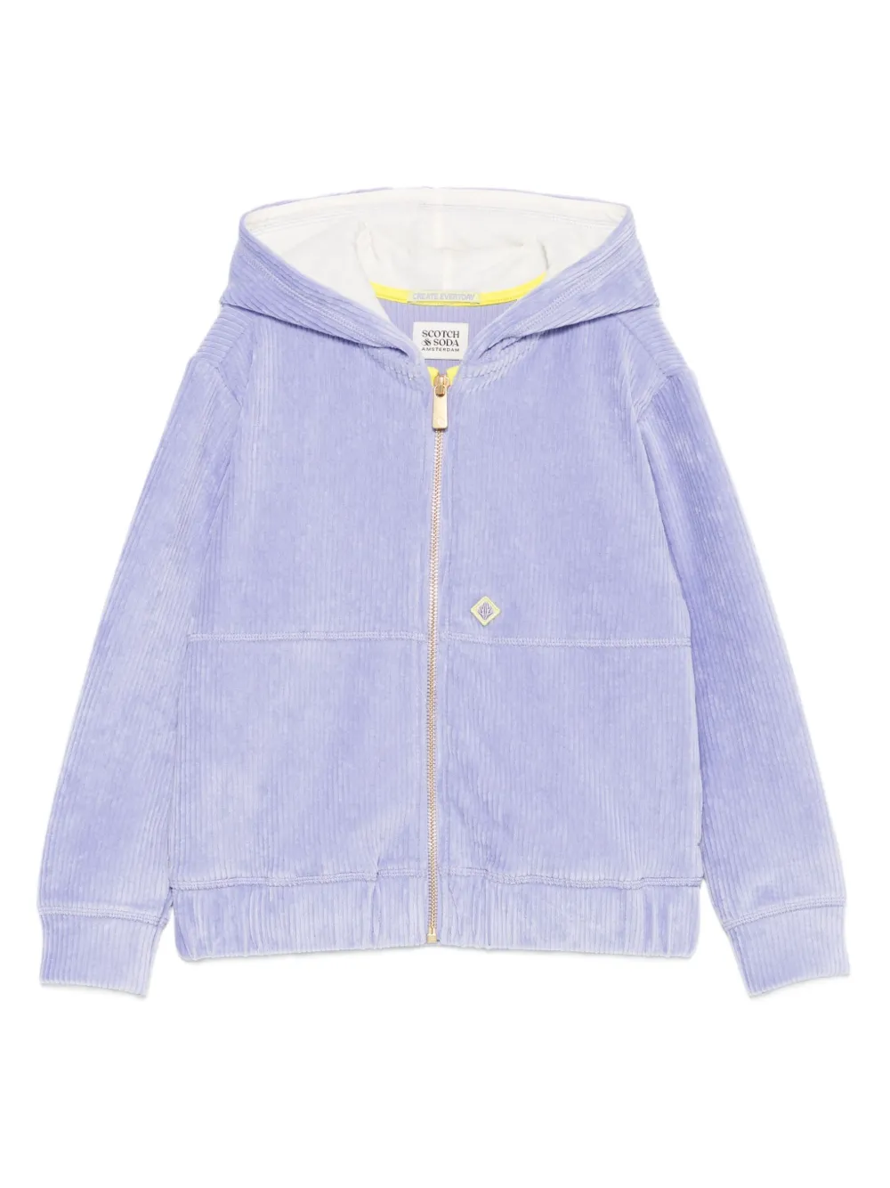 Scotch & Soda Kids corduroy zip-up hoodie - パープル Scotch & Soda Kids corduroy zip-up hoodie - パープル