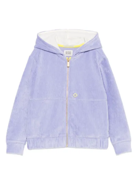Scotch & Soda Kids corduroy zip-up hoodie