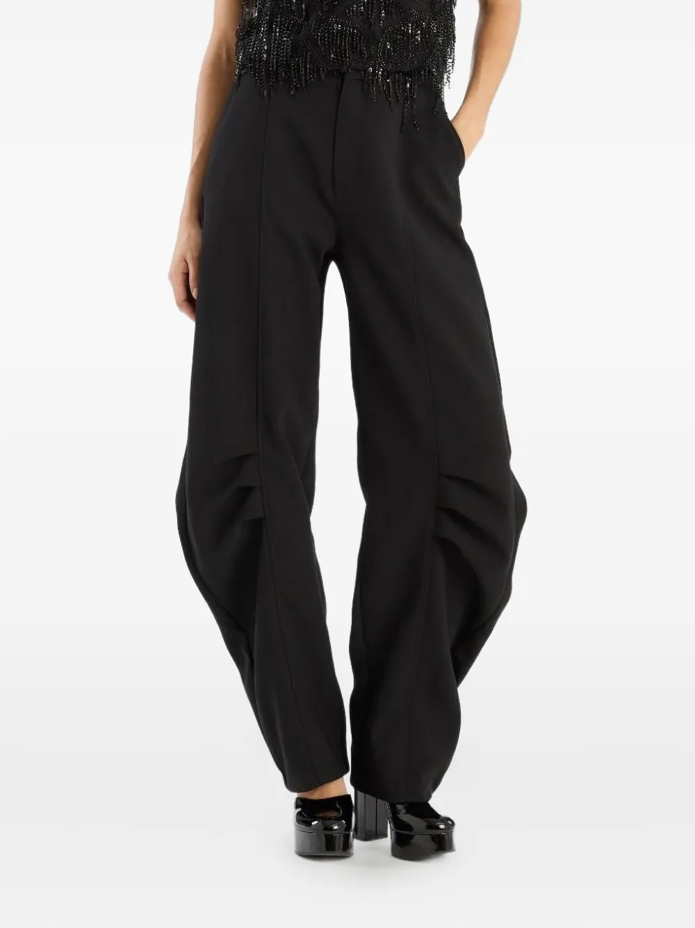 Rotate Birger Christensen Balloon-leg Trousers In Black