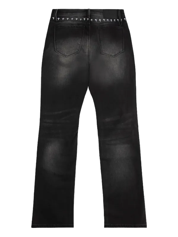 RTA ダメージ ブーツカットジーンズ | ブラック | FARFETCH JP