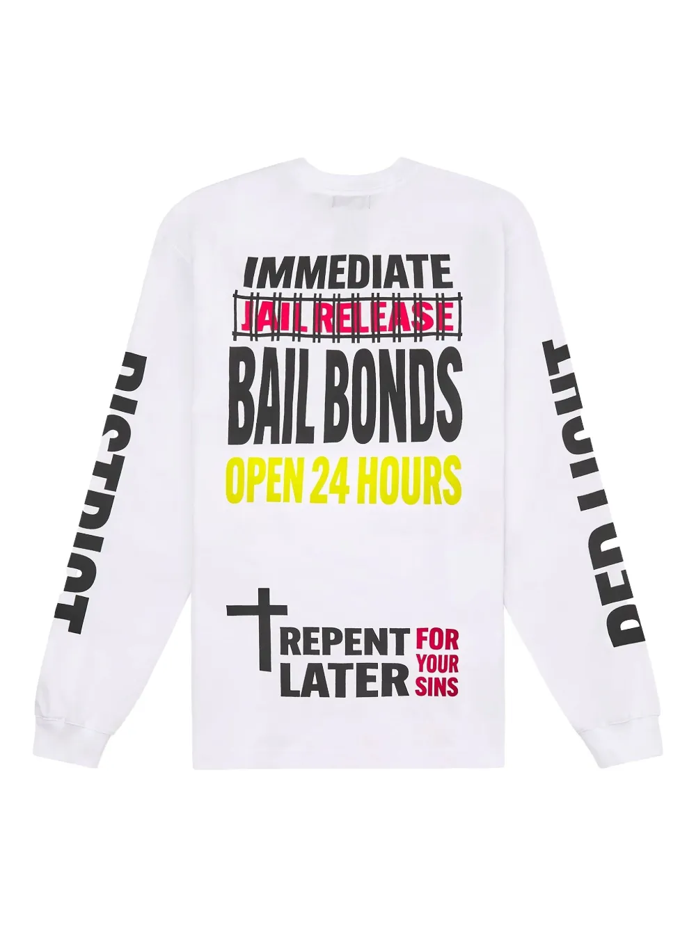 RTA Underground sweater met tekst - Wit