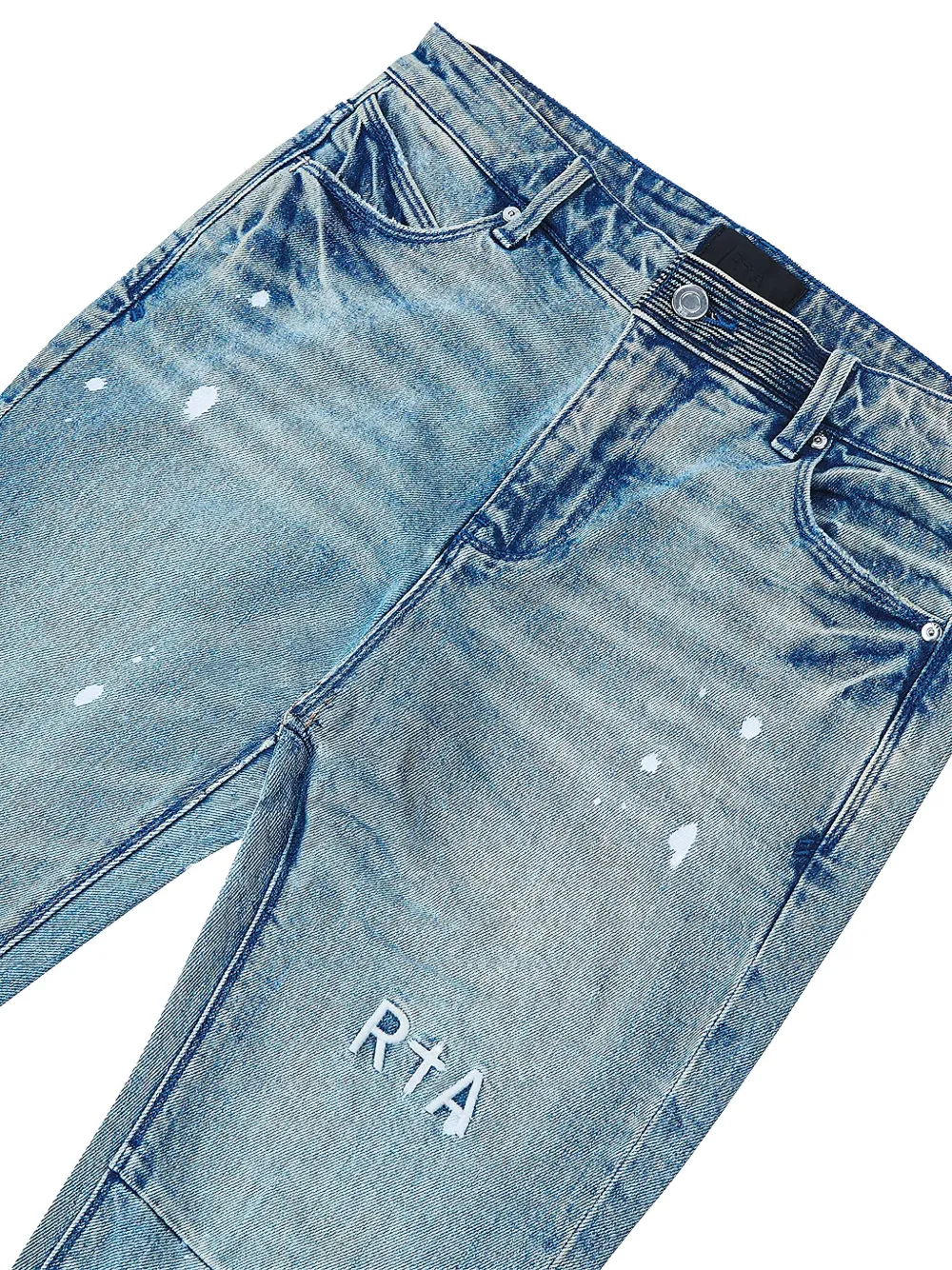 RTA Clayton splattered bootcut jeans - Blauw