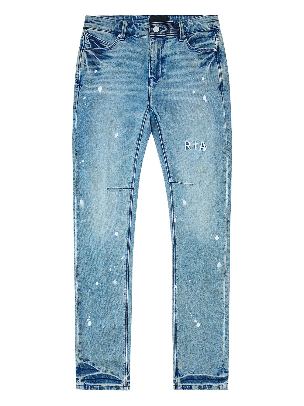 Rta Clayton Splattered Bootcut Jeans In Blue