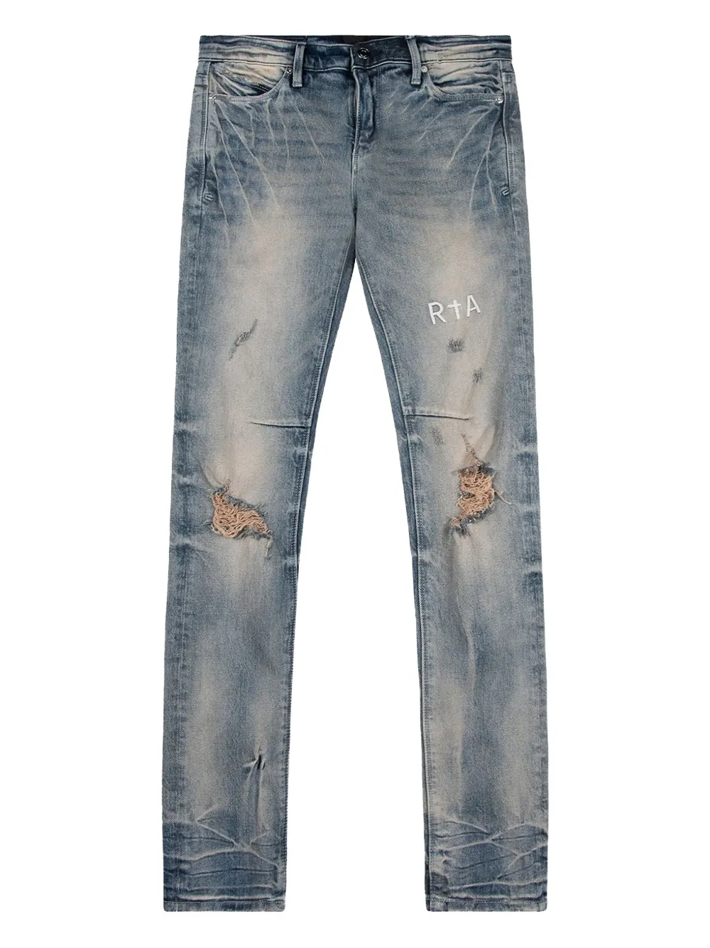 RTA Clayton distressed bootcut jeans - ブルー RTA Clayton distressed bootcut jeans - ブルー