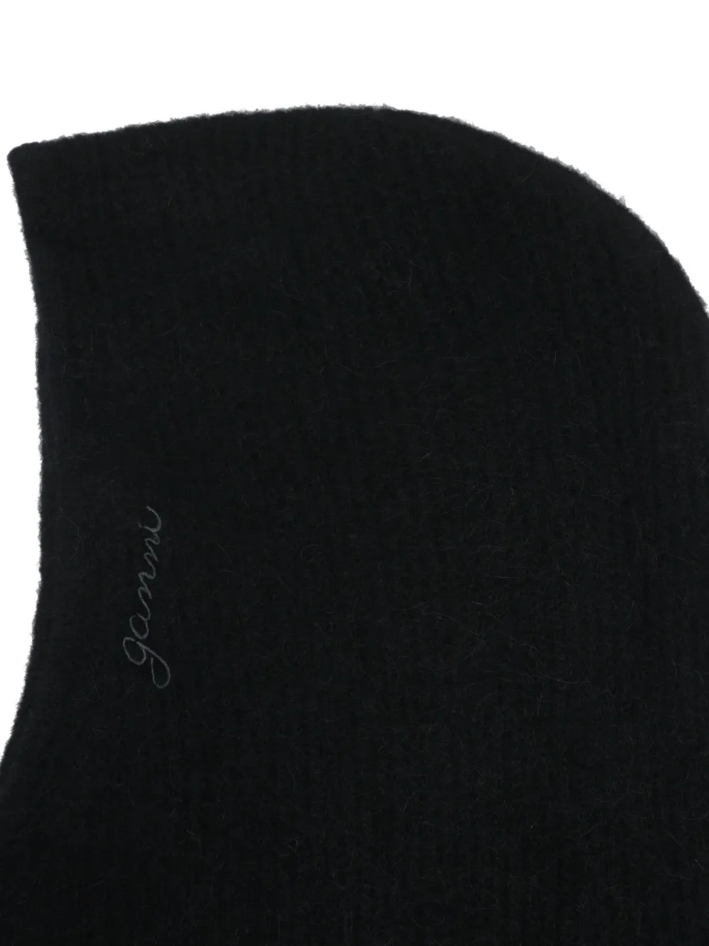 GANNI ribbed balaclava - Zwart