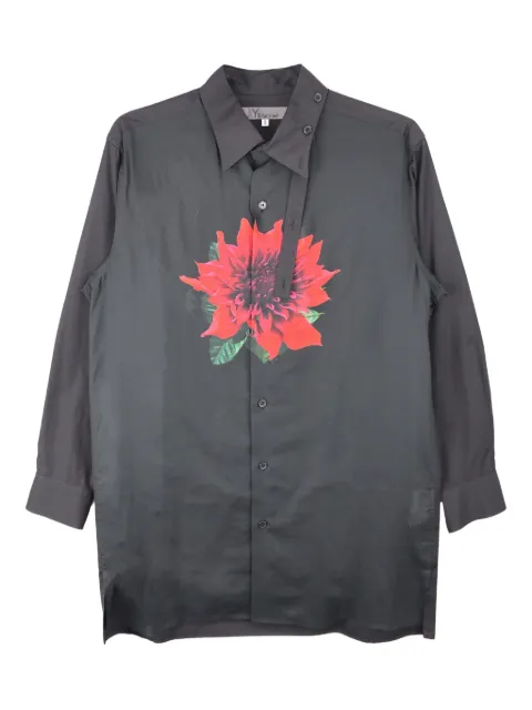 Y's camisa de algodón con estampado floral