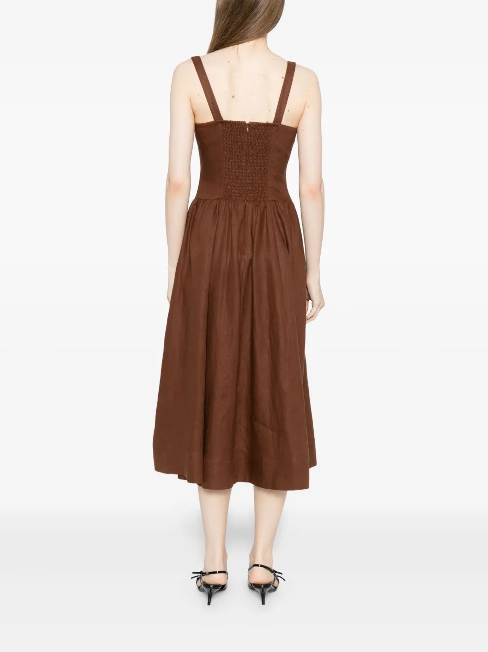 Reformation Janu Dress In Brown