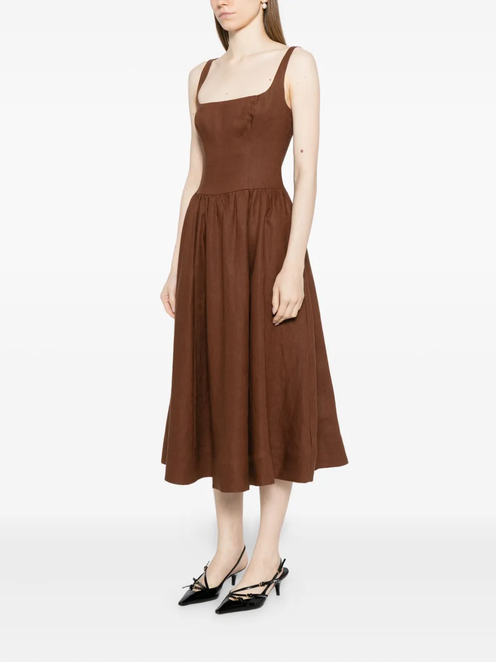 Reformation Janu Dress In Brown