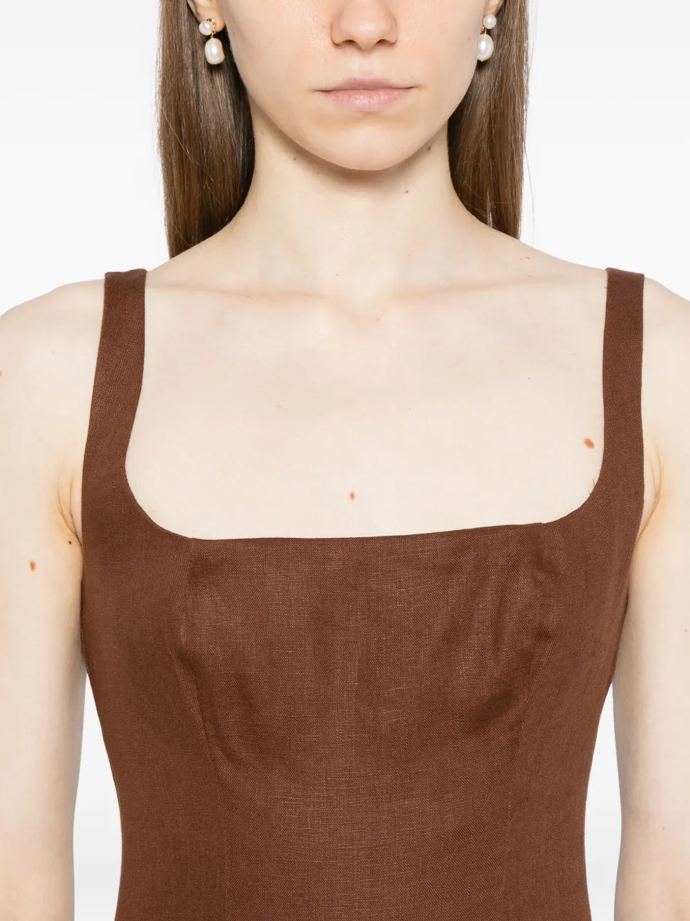 Reformation Janu Dress In Brown