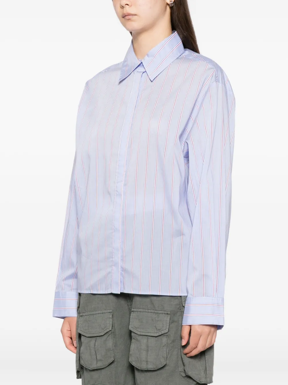 Reformation Andy shirt Blauw