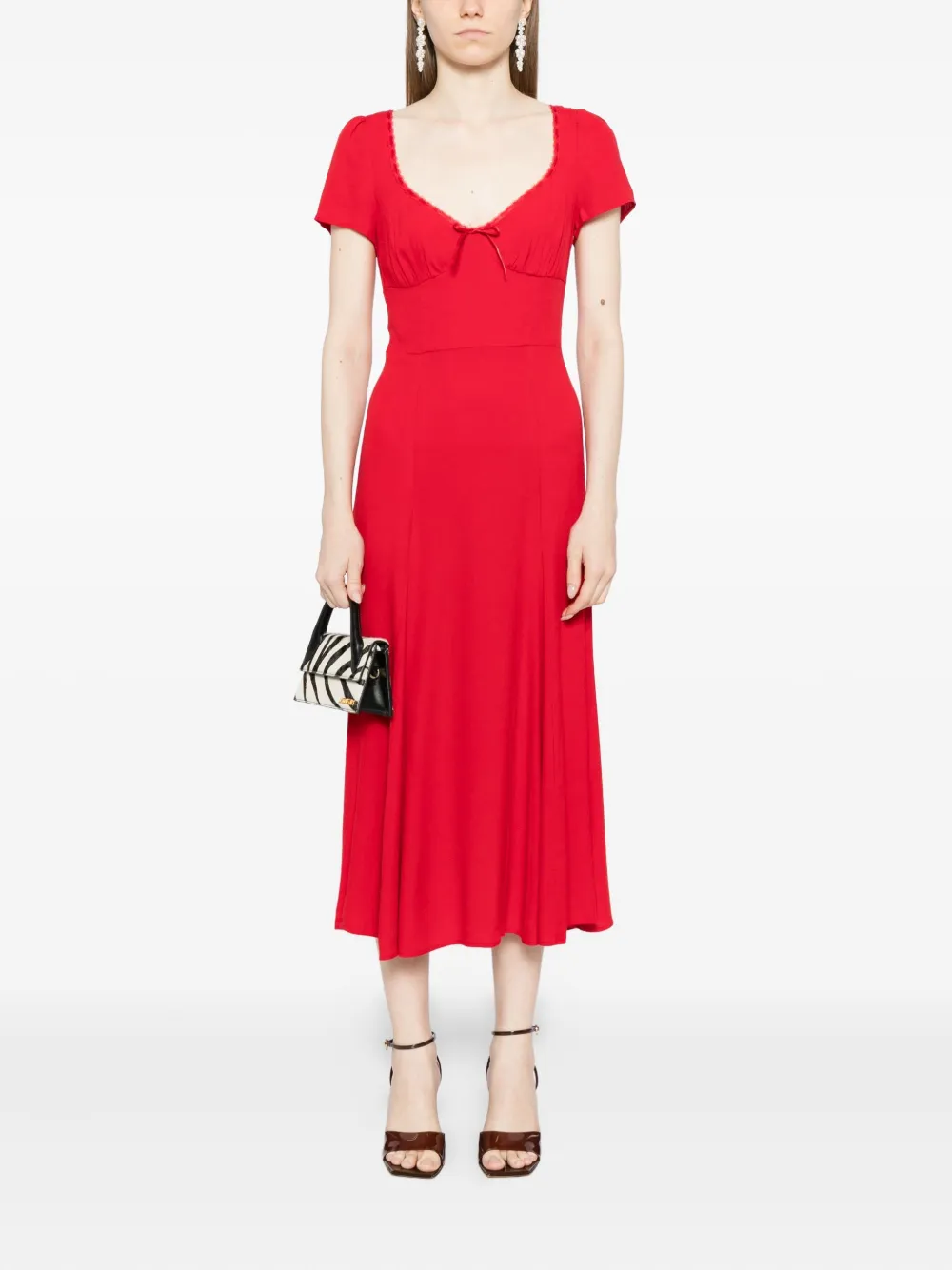 Reformation Afton jurk - Rood