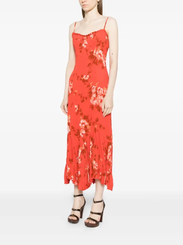 gold slinky dress NEW* Slinky Ruffle Dress Gold – The West Village main image 0
