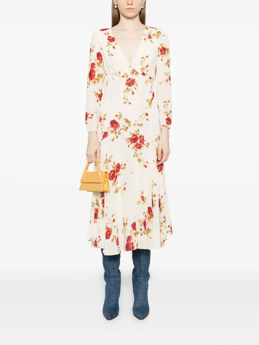 Reformation Maureen jurk - Beige