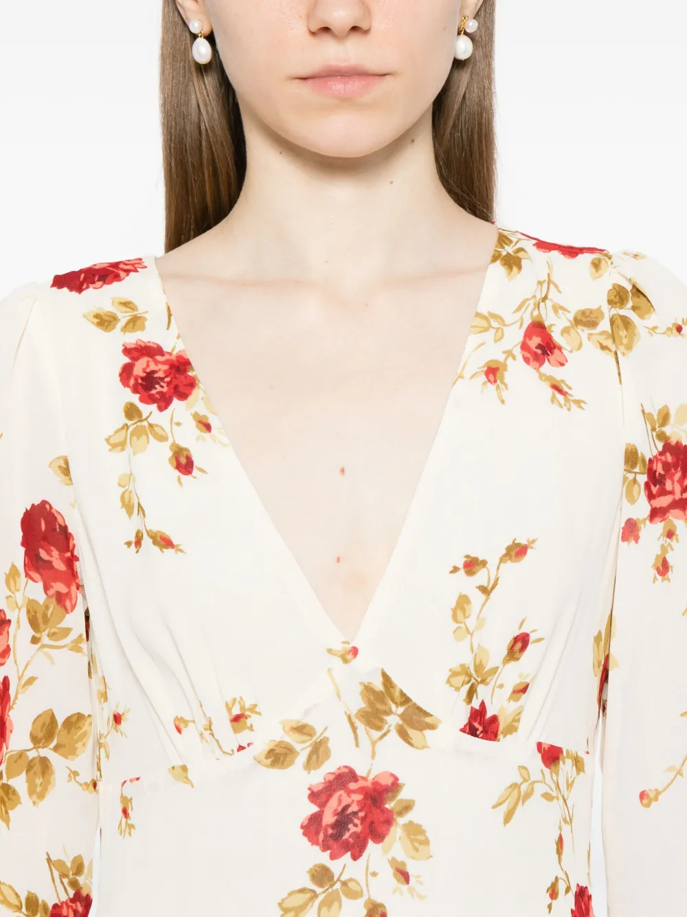 Reformation Maureen jurk Beige