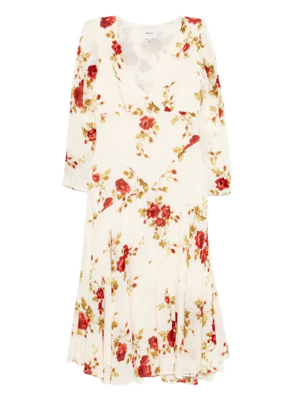 knee length dresses for ladies Light Pink Tropical Print Maxi Dress - All Dresses