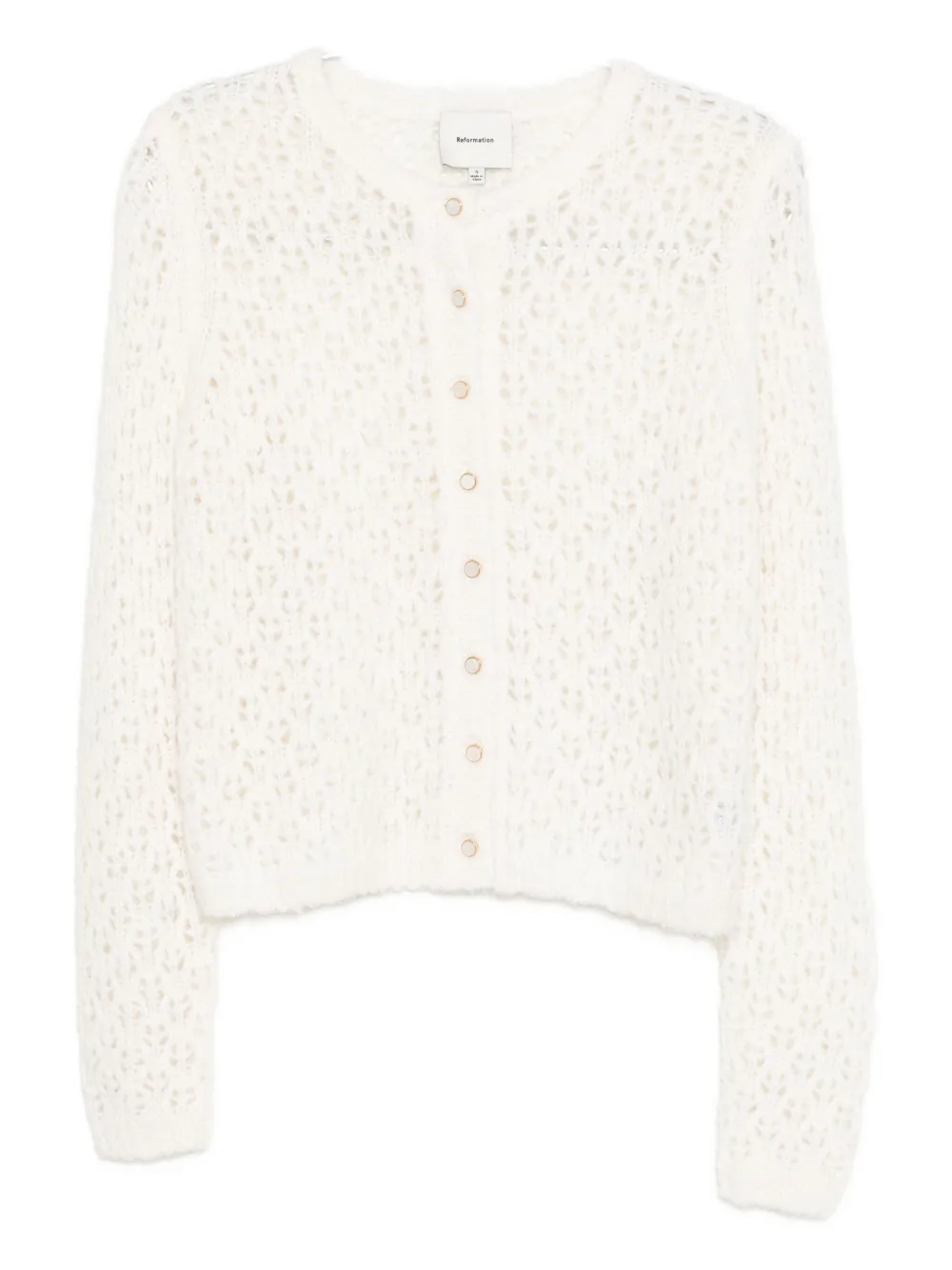 Reformation Clara Cardigan In Neutral