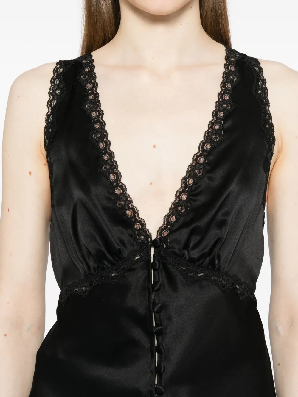 Reformation Addie top Zwart