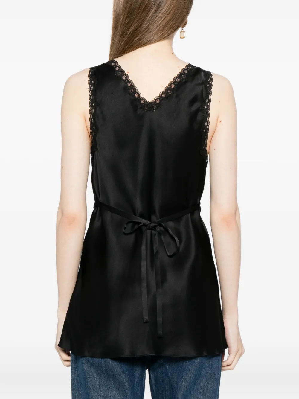 Reformation Addie top Zwart