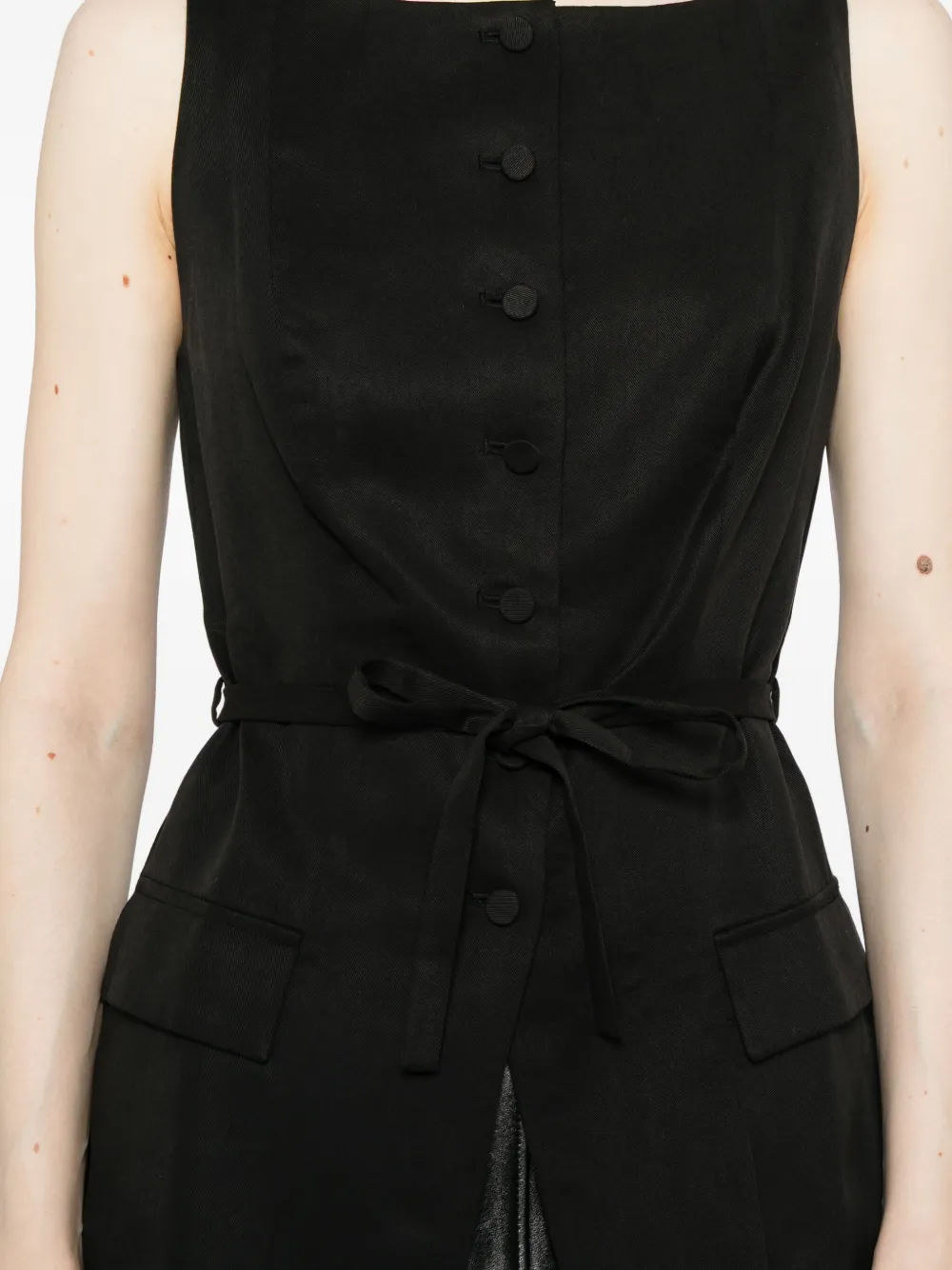 Reformation Camellia top Zwart