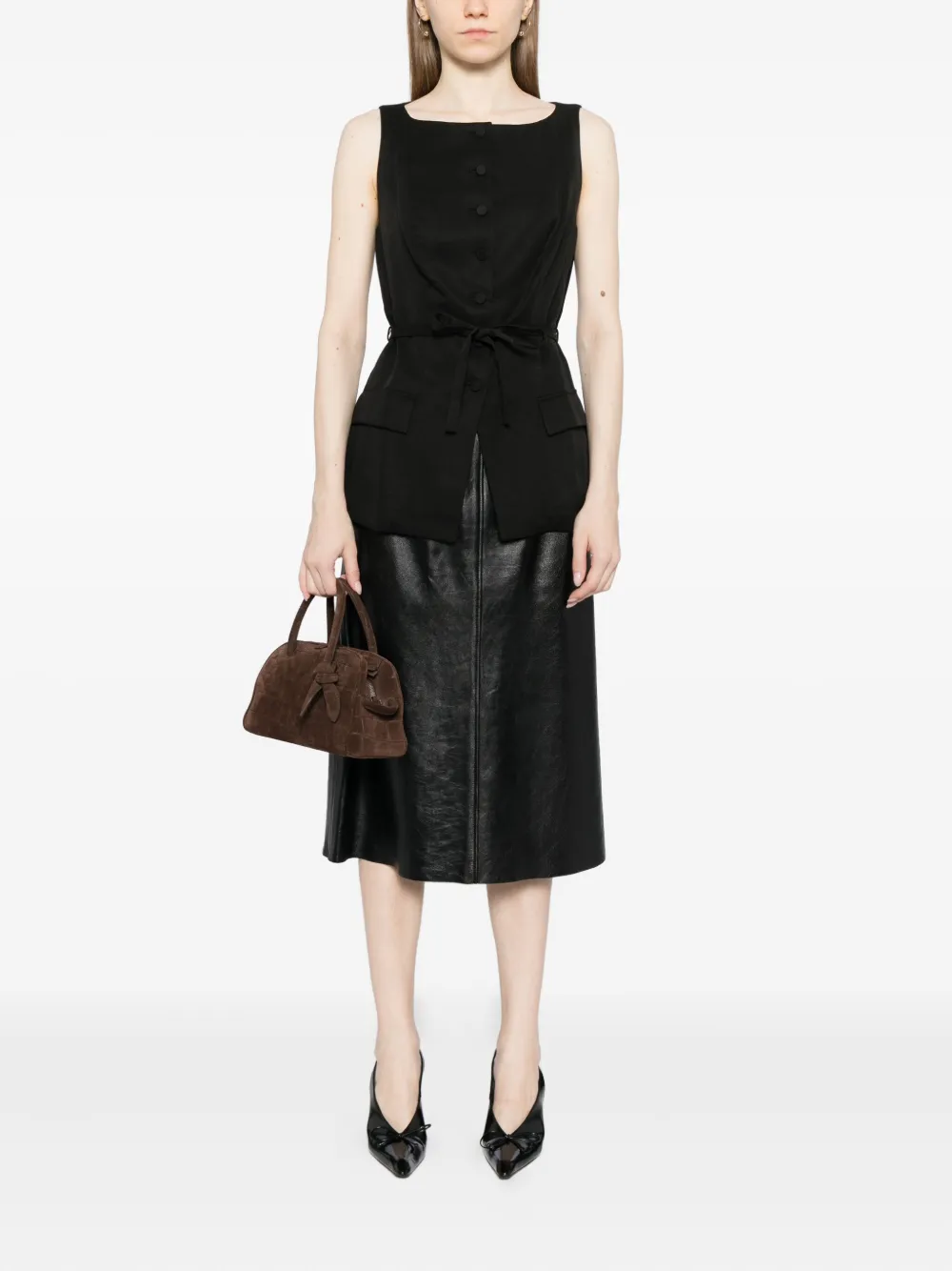 Reformation Camellia top - Zwart
