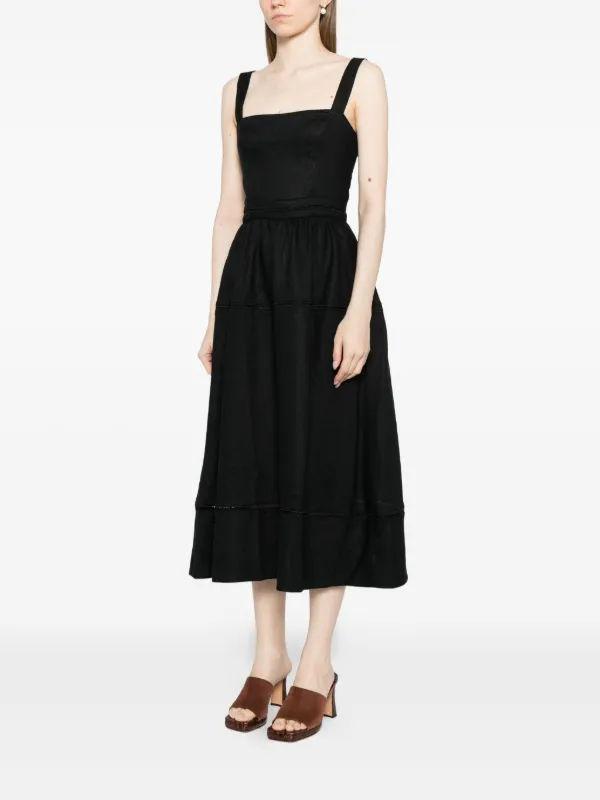 women's long sleeve a line dress Elegant Long Sleeve A-Line Midi Dress for Women – Soft Stretch Fabric –  FineLook