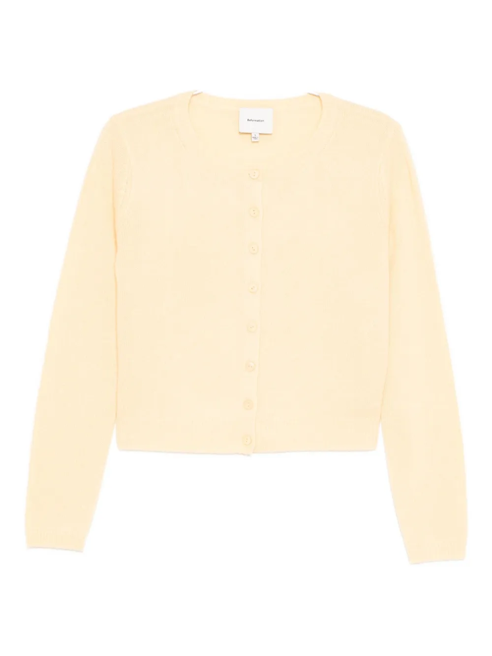 Reformation Clara Cardigan In Yellow