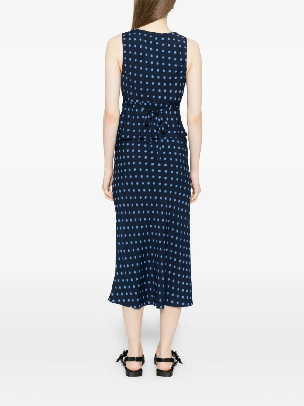 Reformation Zoe Skirt Set In Blue