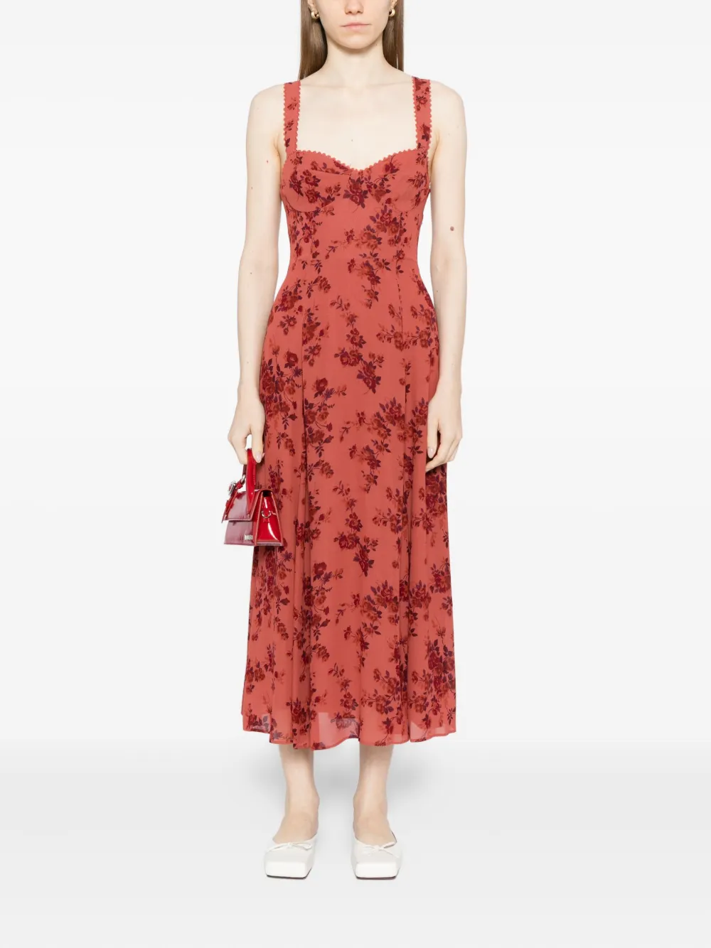 Reformation Lela jurk - Rood