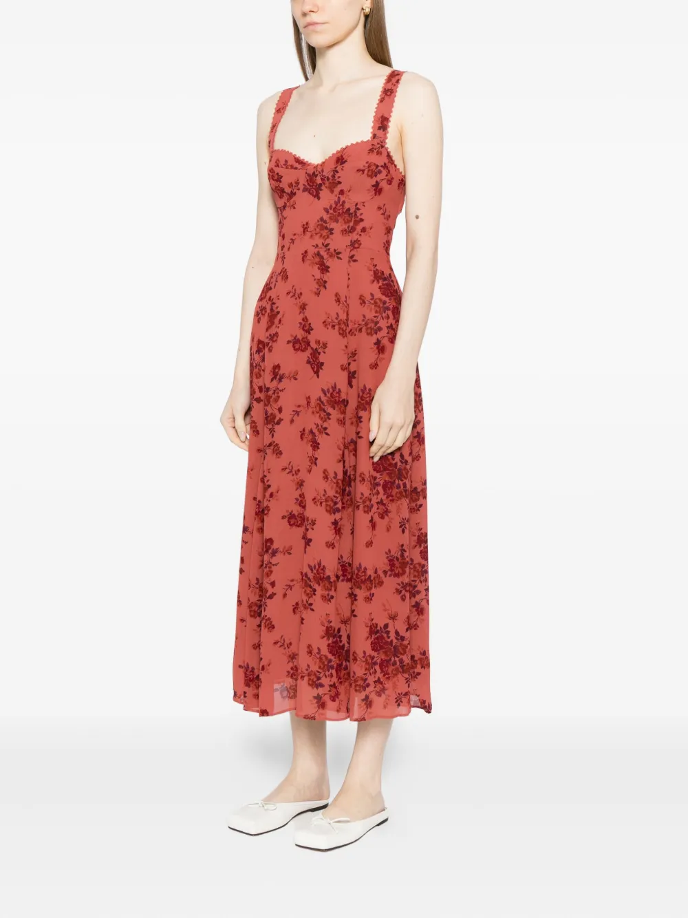 Reformation Lela jurk Rood