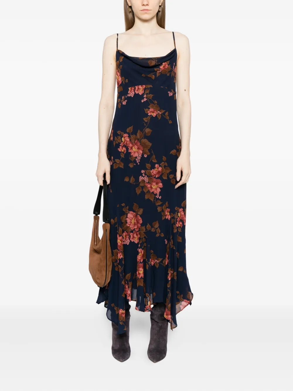 Reformation Lluvia jurk - Blauw