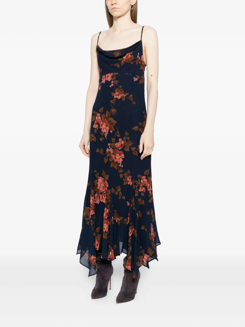 Reformation Lluvia jurk Blauw