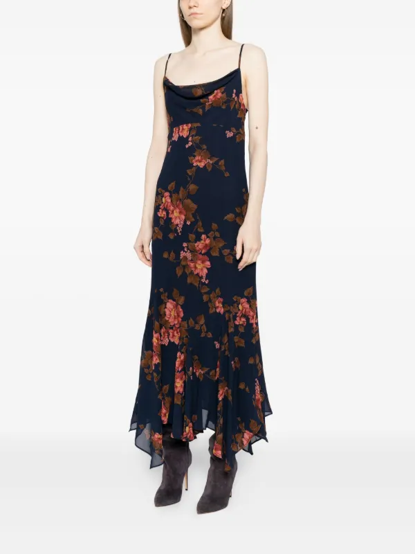 Reformation Lluvia Dress | Blue | FARFETCH
