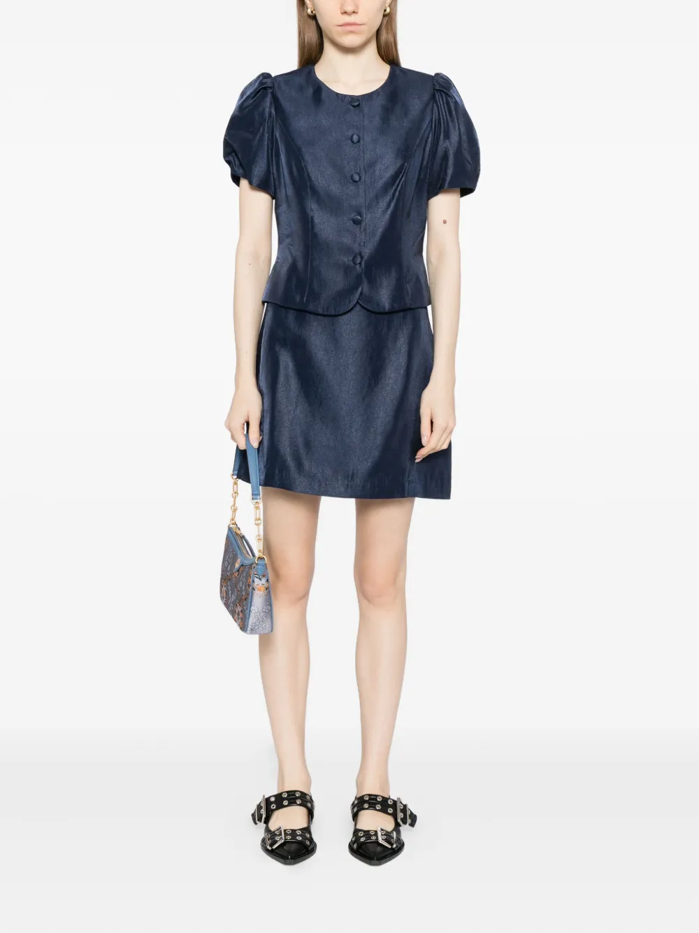 Reformation Mika tweedelig pak - Blauw