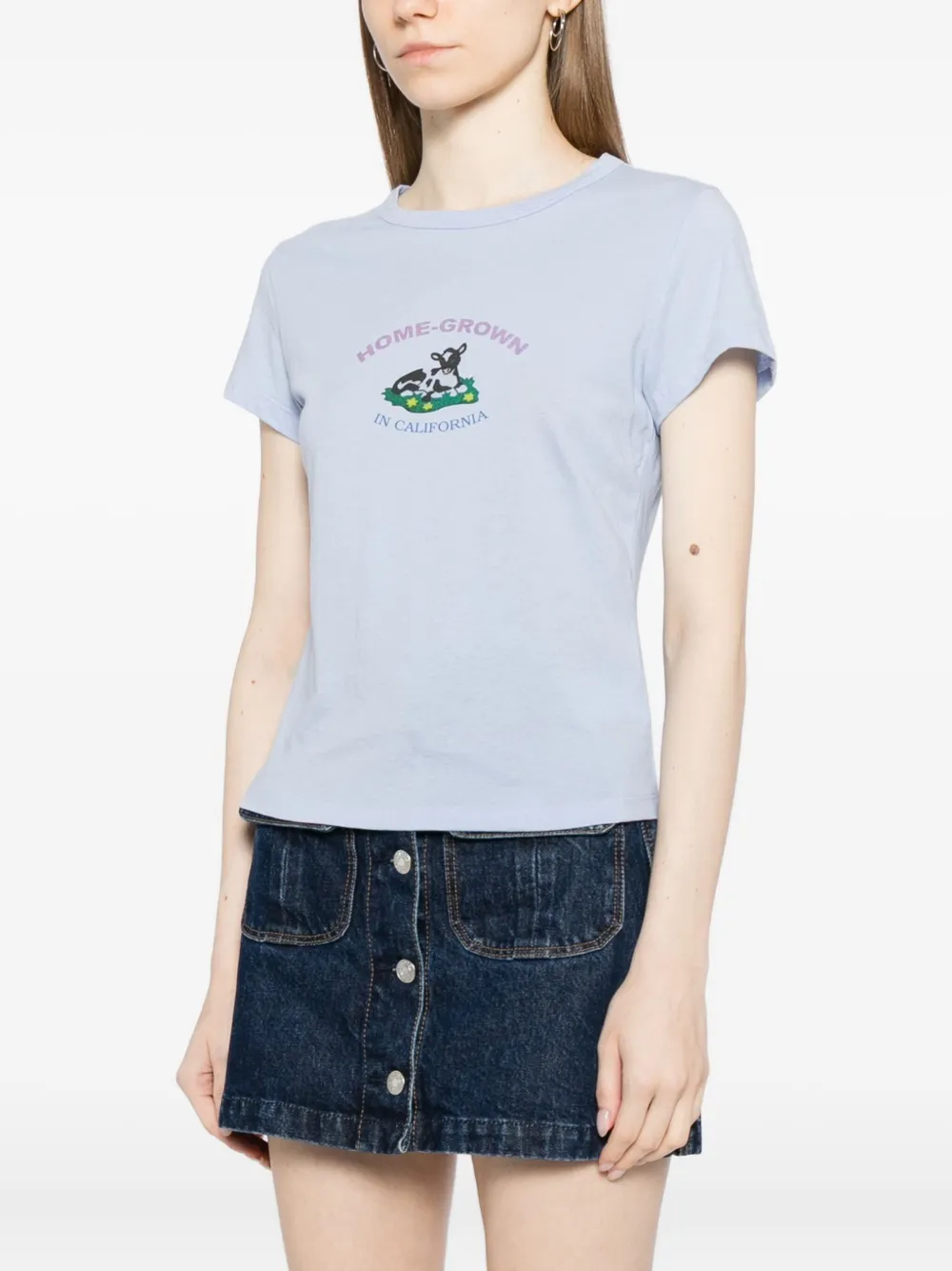 Reformation Max T-shirt Blauw