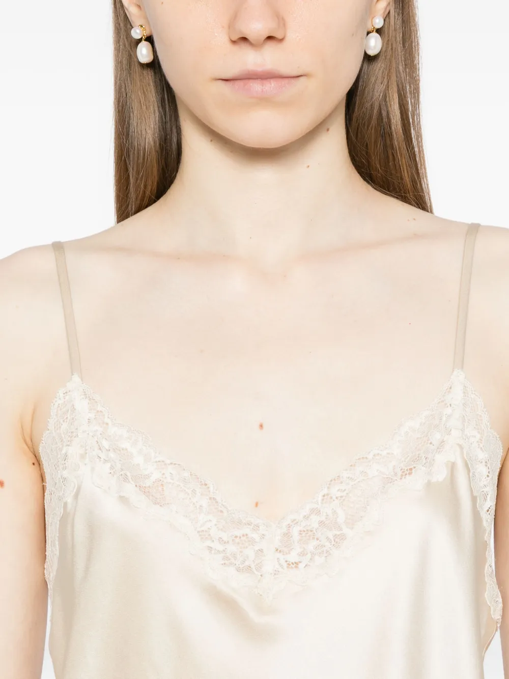 Reformation Teddy hemd Beige