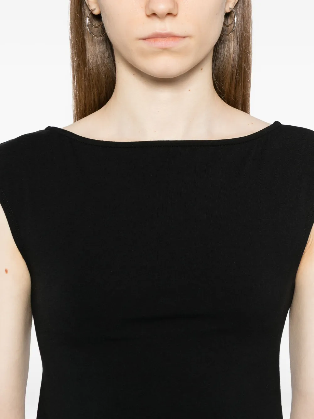 Reformation Darra Knit Top In Black