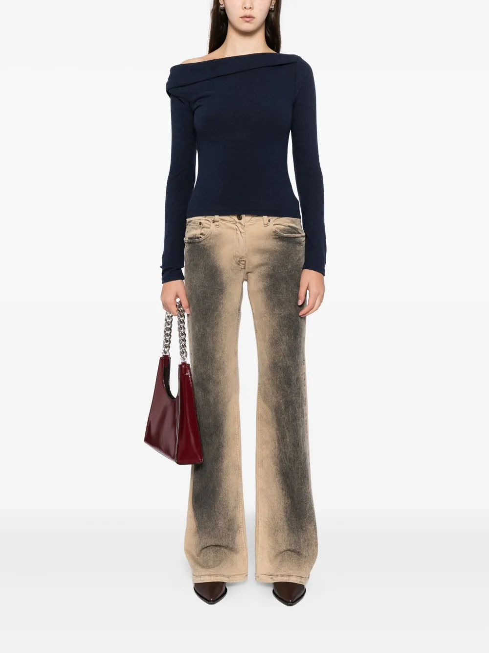Reformation Ello top - Blauw