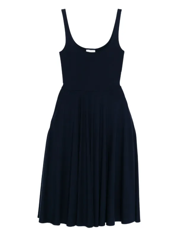 Formal Dresses Reformation Rou Midi Fit Flare Dress Reformation Rou Dress  Blue FARFETCH