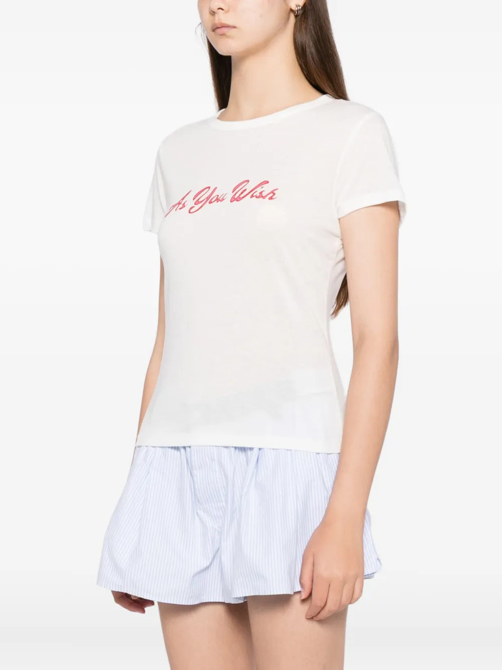 Reformation Max Slim T-shirt In White