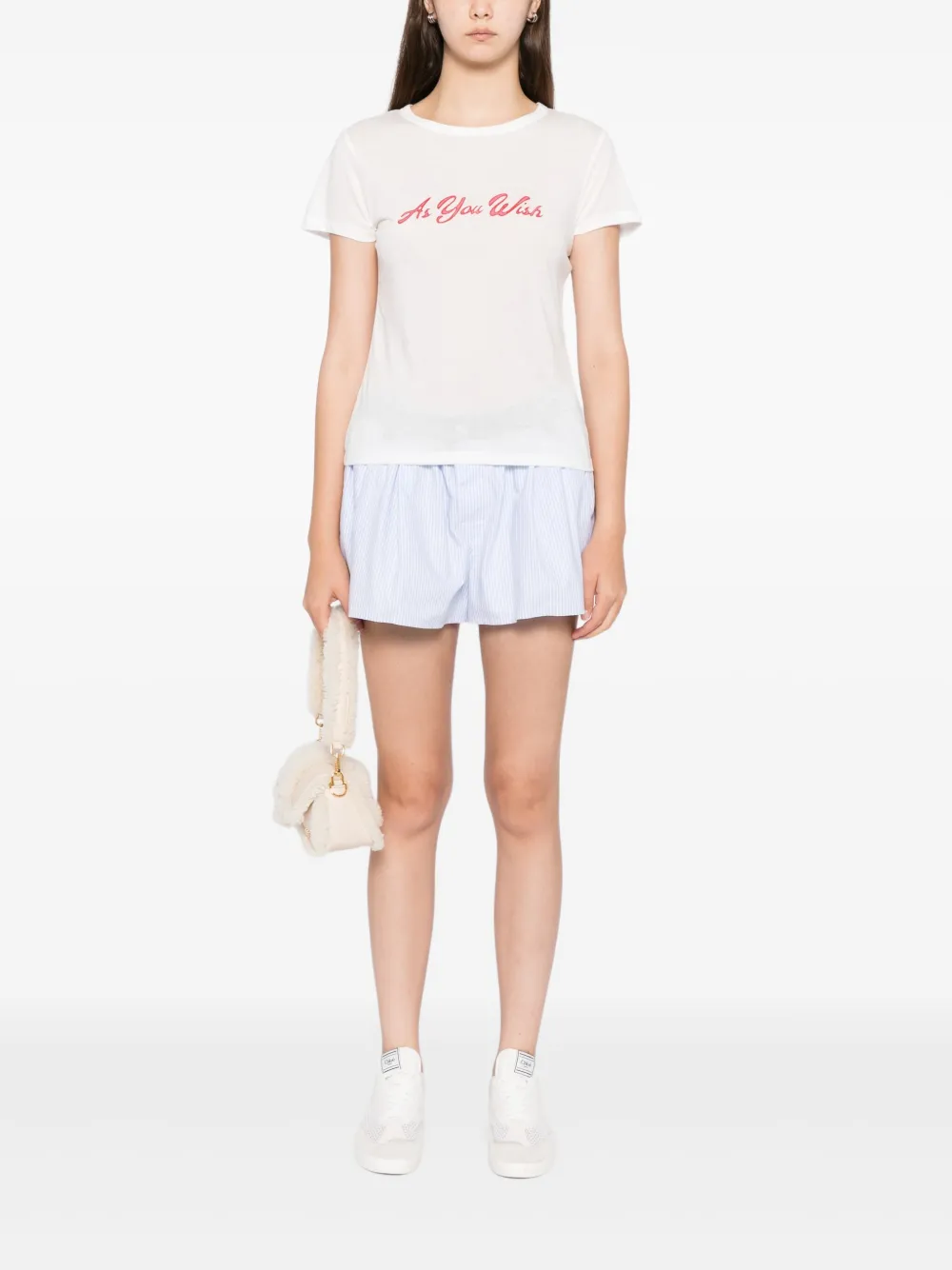 Reformation Max slim-fit T-shirt Wit