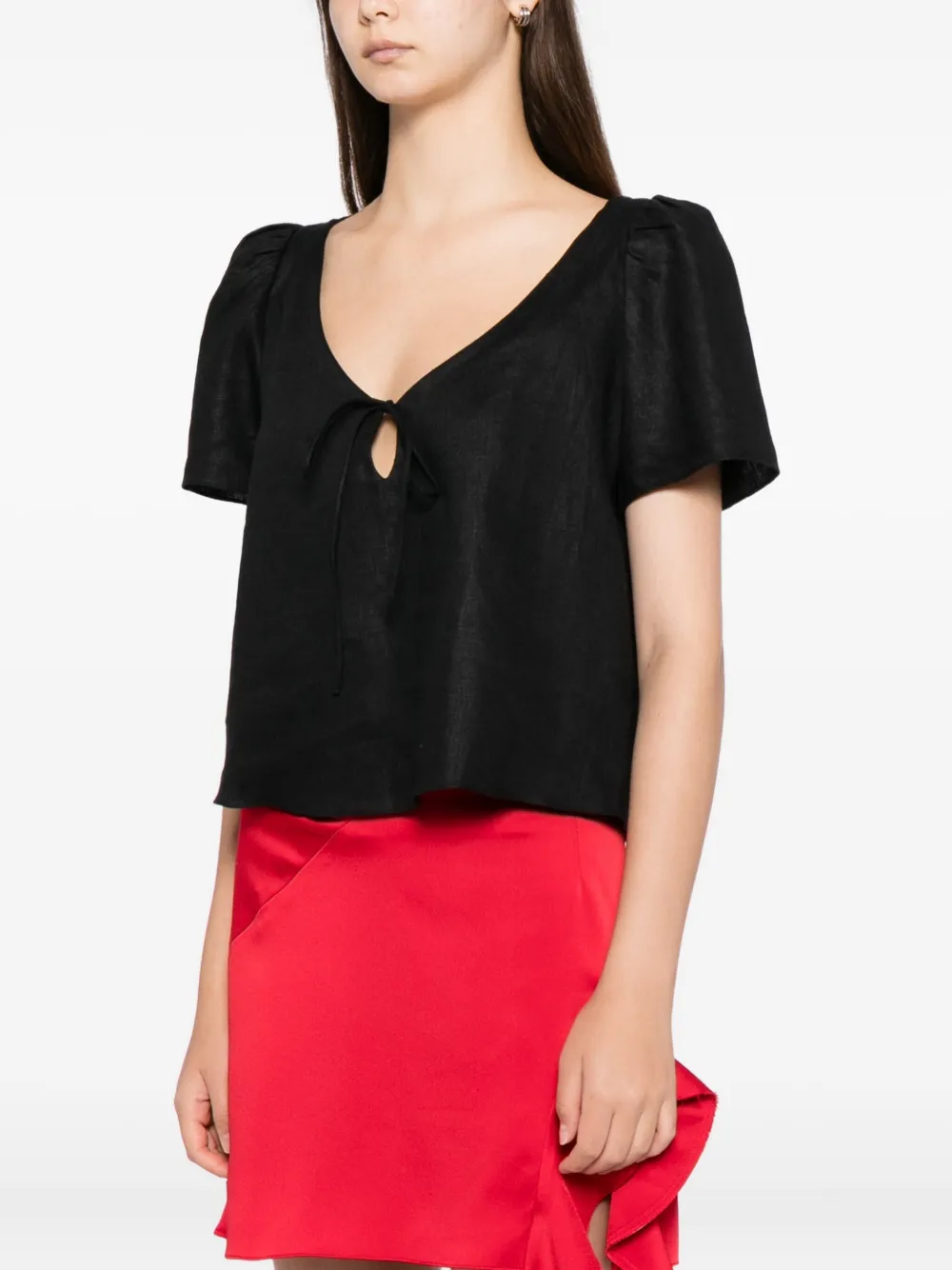 Reformation Mayla Top In Black