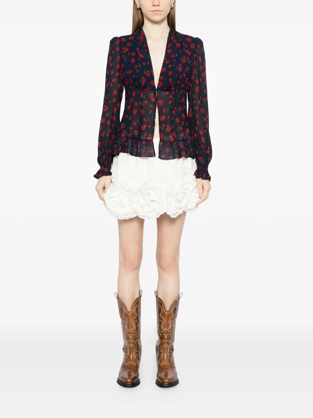 Reformation Mads oversized top - Blauw